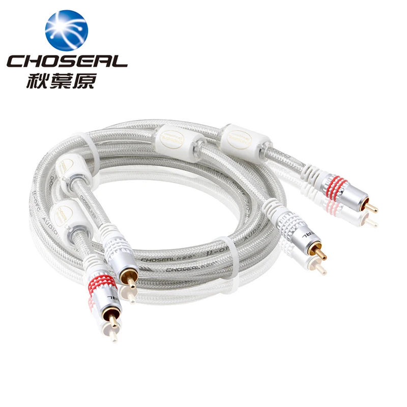 Кабель RCA Choseal позолоченный 2RCA к мужской аудио видео кабель для dvd