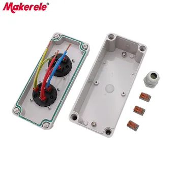 

Plastic Waterproof Socket Box Household Socket Junction Box Outdoor Rainproof Socket Box With Cable Glands