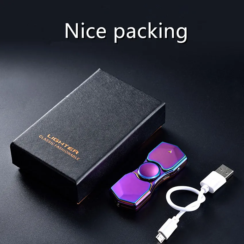 Хит продаж зажигалки с USB зарядкой без газа Зажигалка для сигар игрушка пальцев