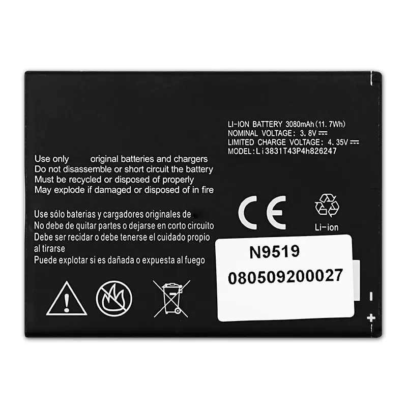 3080 mAh Li3831T43P4h826247 بطارية ل ZTE الكبرى X3 Z959 الكريكيت N9519 بطاريات Bateria AKKU ACCU PIL الهاتف المحمول