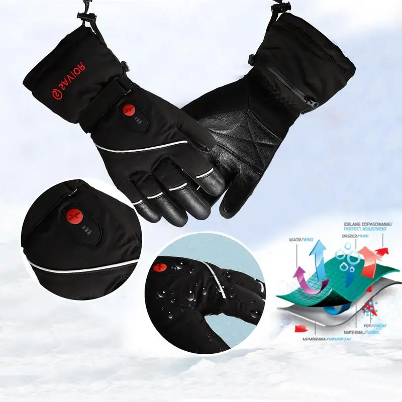 

Winter USB Hand Warmer Electric Thermal Gloves Rechargeable Battery Heated Gloves Cycling Motorcycle Bicycle Ski Gloves Unisex
