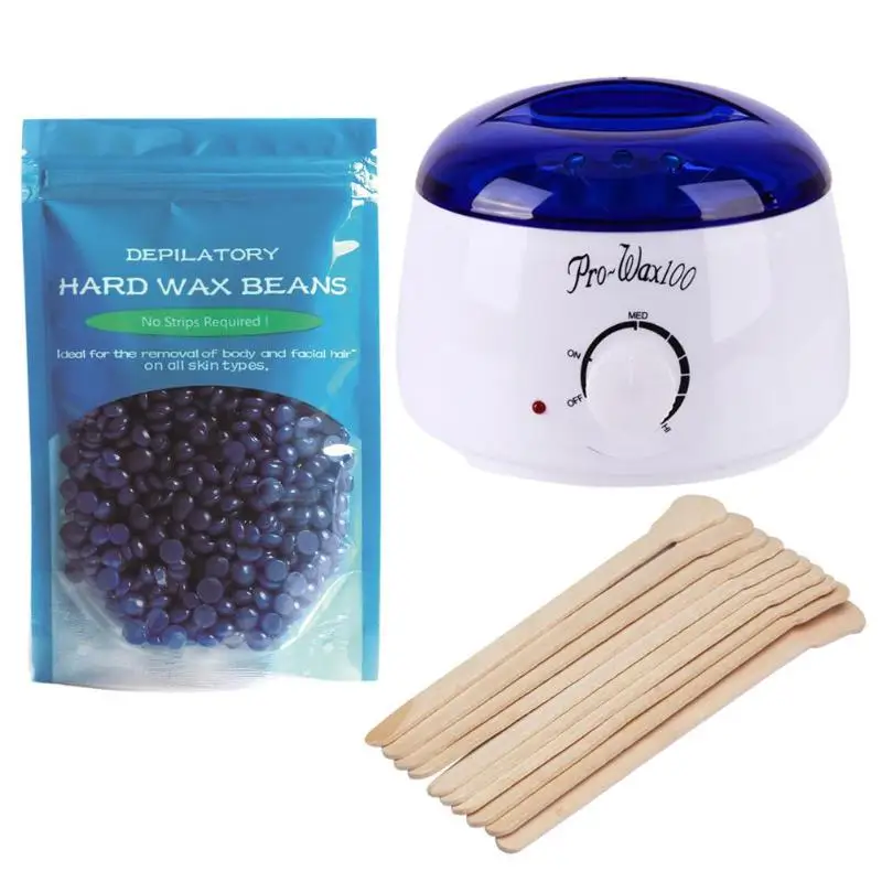 

Hair Removal Machine Depilatory Melting Wax Machine+10pcs Stick+100g Neutral Lavender Wax Beans For Feet Underarm Hair