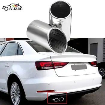 

Chrome stainless steel exhaust tall rear mufflfer tip pipe for AUDI Q7 3.0