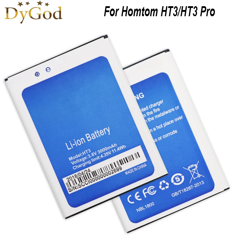 

For HOMTOM HT3 Battery for HOMTOM HT3 Pro Batterie Bateria Accumulator AKKU 3000mAh