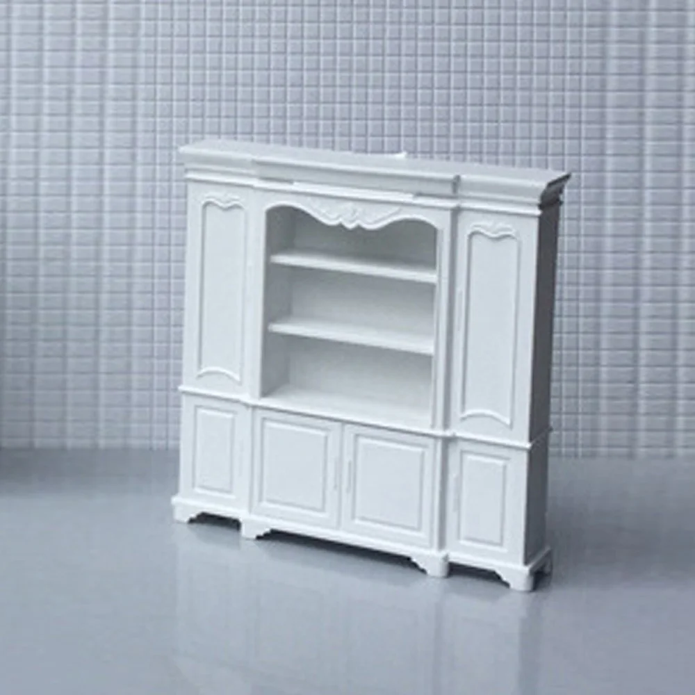 

Dollhouse 1/20 Mini Miniature Furniture ABS Cabinet Wardrobe White Accessories