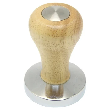 Coffee Powder Powder Hammer 58Mm Wooden Handle Steel Powder Coffee Machine 57.5Mm Hammer Filling Device