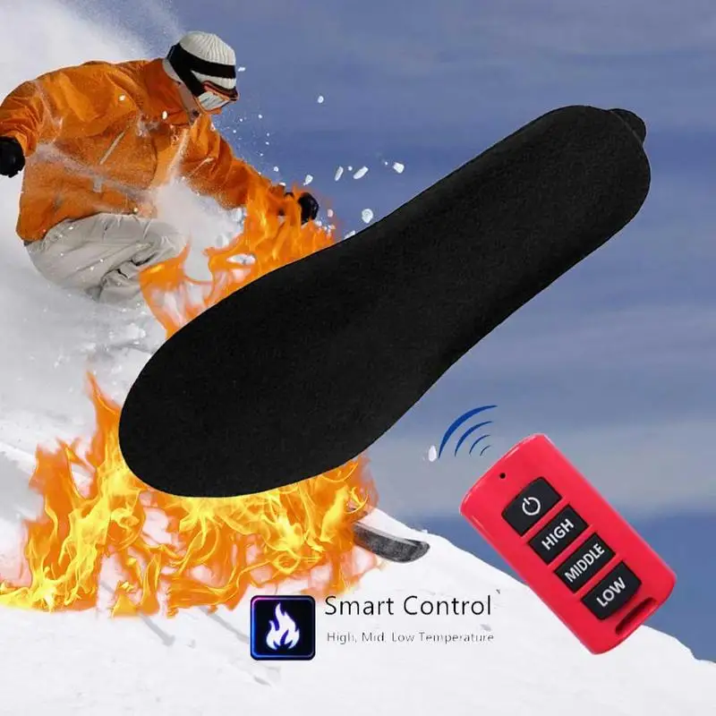 

Remote Control Rechargeable heated insole Winter Electric Heater Thermal Insole Boots Heating Pad Foot Mats Shoe Warmer