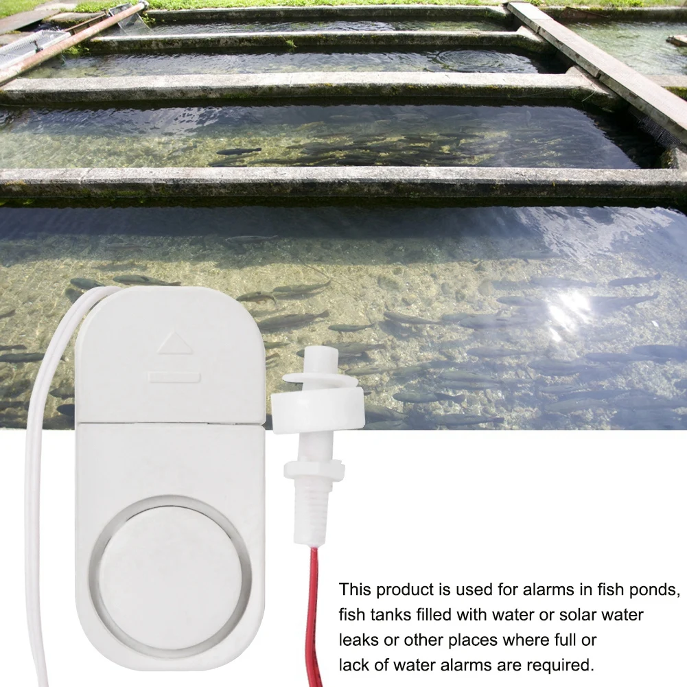 

Water Leak Sensor Flood Detector ABS Alarm Alert White 4.5V