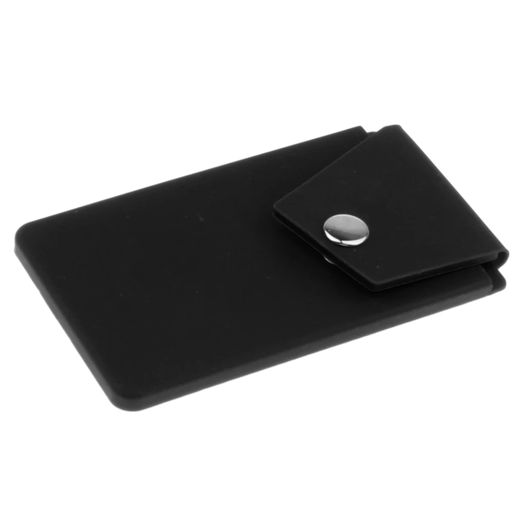 

Lovoski Silicone Cell Phone Wallet Case Credit ID Card Holder with Stand black