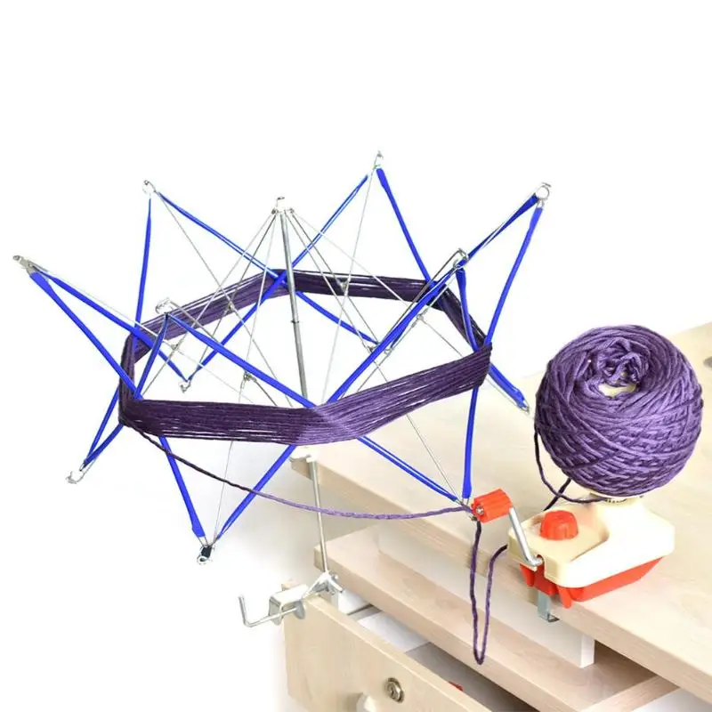 

Patchwork Thread Winder Knitting Umbrella Swift Wool Yarn String Winder Holder Hand-operated Skeins Line Crochet Stitch Craft