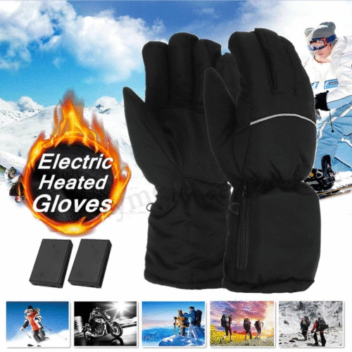 

Electric Rechargeable Battery Powered Touchscreen Winter Hand Warm Heated Gloves Unisex Solid Hot Gloves