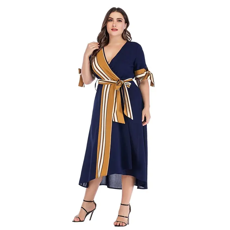 Шифоновые платья макси элегантные офисные женские большие размеры 4XL Boho Aline с