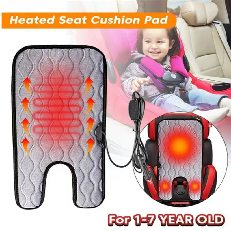 1pc Heated Car Seat Cover For Baby Kids Warmer Cushion Temperature