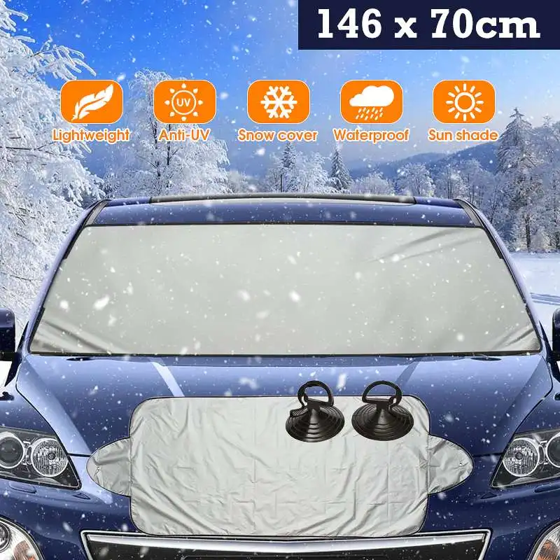 

Automobile Windshield Sunshade Anti Frost Snow Ice Shield Cover Protector Fits Most of Car 74.8" x 27.5