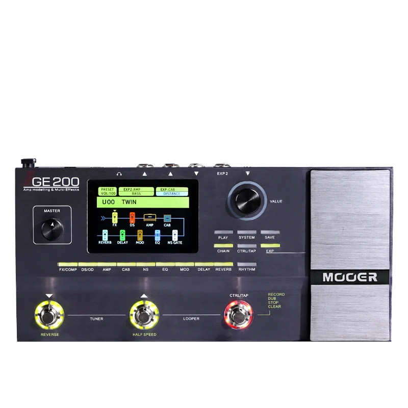 Mooer GE200 Amp моделирование мульти эффект педаль процессора с 26 ИК динамик кабины
