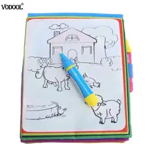 Детская Волшебная книга для рисования водой с волшебной ручкой раскраска книга каракули доска для рисования для детей обучение рисованию игрушки