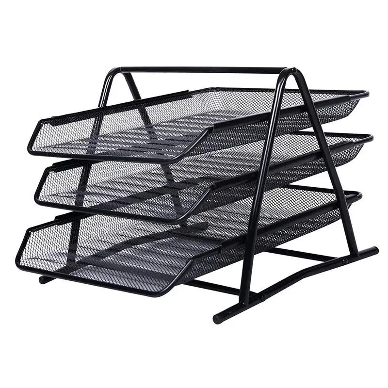 

Office Filing Trays Holder A4 Document Letter Paper Wire Mesh Storage Organiser