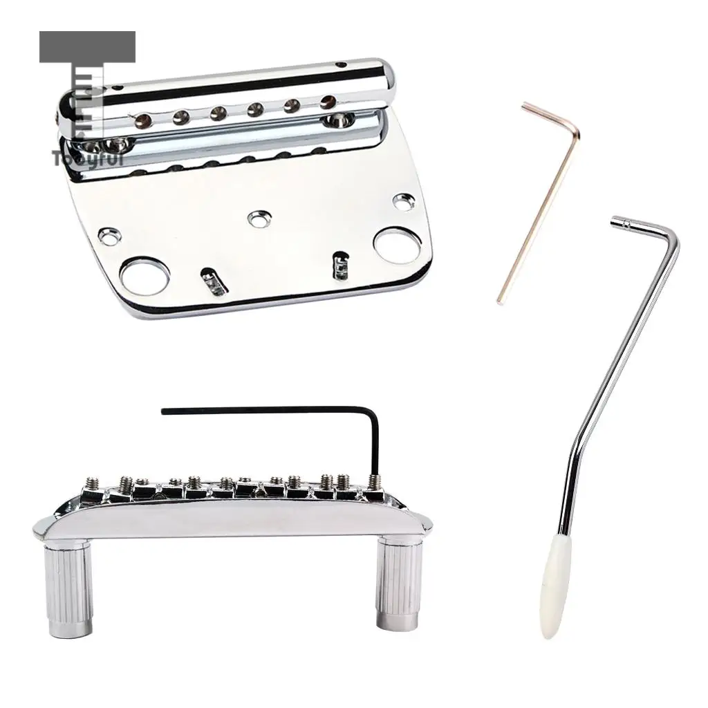 Изысканная 6 струнная гитара Tremolo Bridge комплект задних частей для Jazzmaster