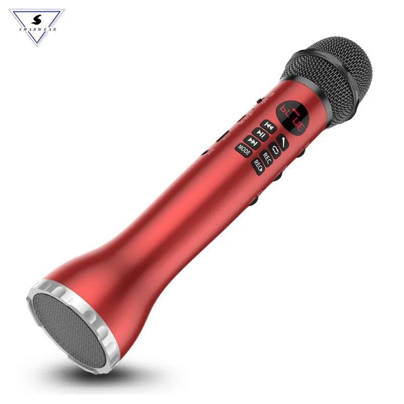 

Ssmarwear 9W Wireless Microphone L598 Handheld Karaoke Bluetooth Speaker Micro Karaoke TF Card Singing Record Mobile Microphone