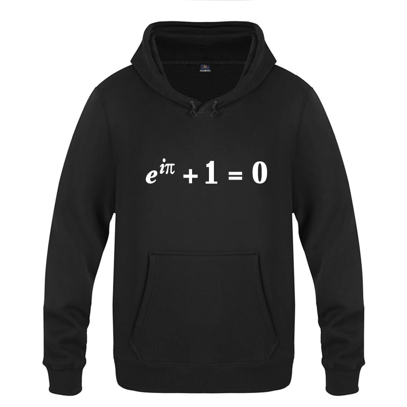 Euler Equation Identity Nerd Geek Science Funny Sweatshirts Men 2018 Mens Hooded Fleece Pullover Hoodies | Мужская одежда