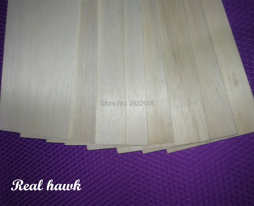 

4pcs 1000x100x7mm AAA+ Model Balsa wood sheets for DIY RC model wooden plane boat material
