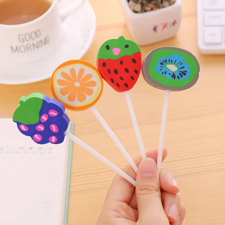 

Ellen Brook 1 Pieces New Lovely Cute Kawaii Fruit Eraser Rubber Korean Stationery Office School Supplies Novelty Kid Gifts