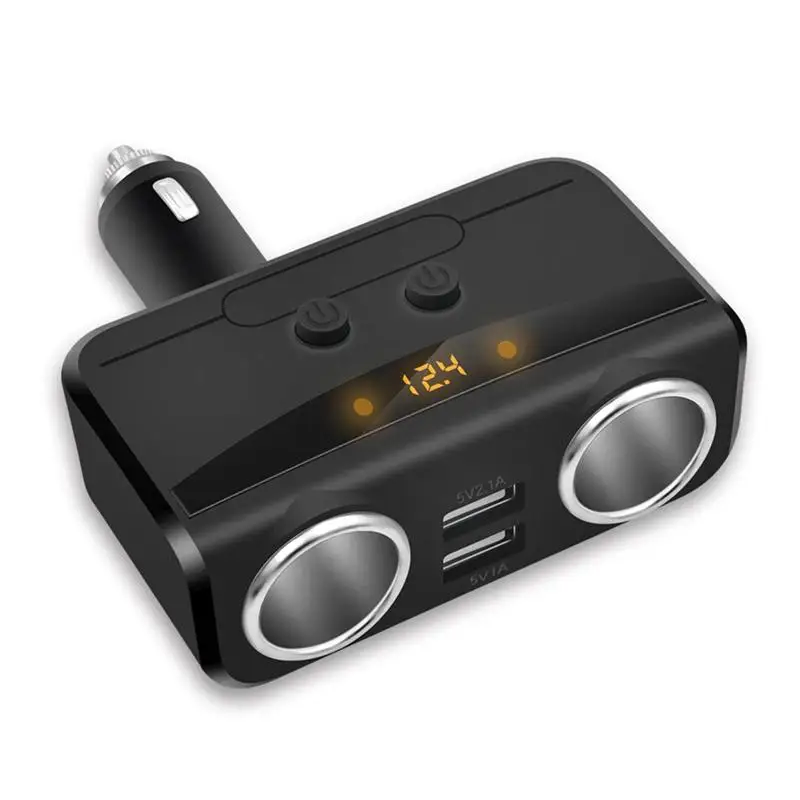 12 V 24 80W Автомобильное 2 USB порта зарядное устройство двойной прикуриватель гнездо