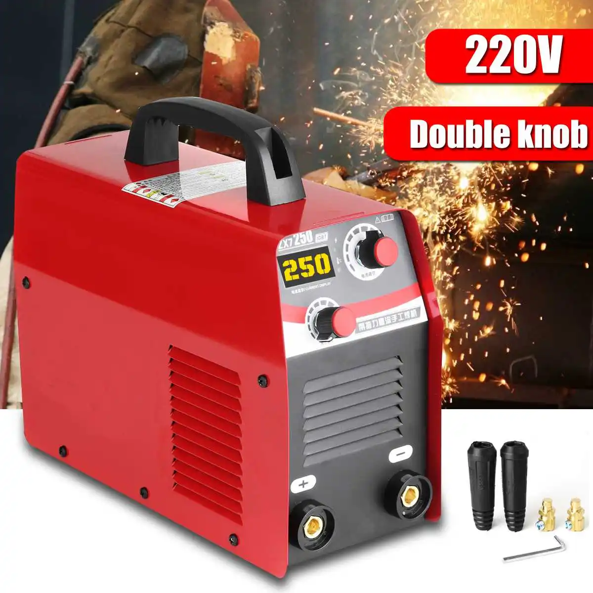 

FORGELO 220V 10-250A 6000W Handheld Mini MMA IGBT Inverter Mini Electric ARC Welding Welders Machine Tool LED Display