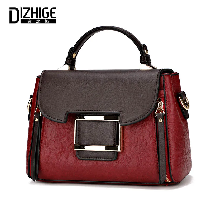 

DIZHIGE Luxury Brand Shoulder Crossbody Bag For Women New Fashion Handbags Women Bags Designer Women Panelled Message Bag Female