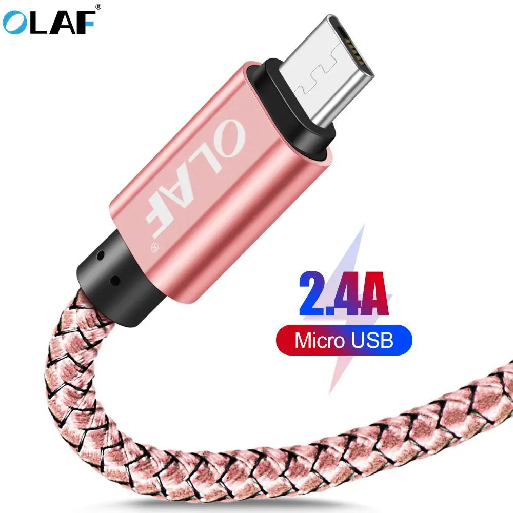 Кабель Micro USB OLAF 2 4 А быстрая зарядка 1 м 3 USB-кабель для зарядки и передачи данных