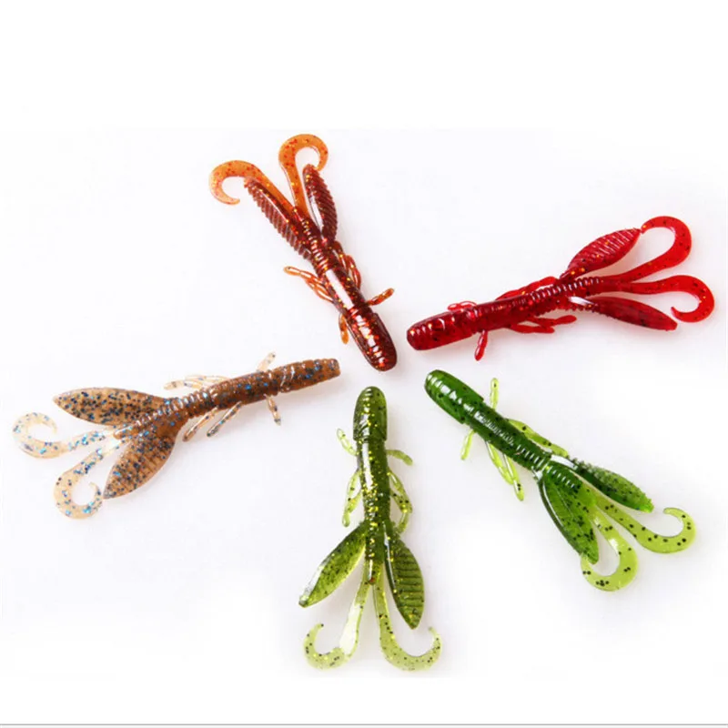 

12PCS 50mm 6 Color Shrimp Soft Baits Fishing For Carp Fishing Artificial Silicone Outdoor Adult Toys Colorful Fish Toy