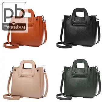 

Luxury Women Handbag Solid Color Crossbody Bag Leather Sling Shoulder Satchel Women Messenger Bags