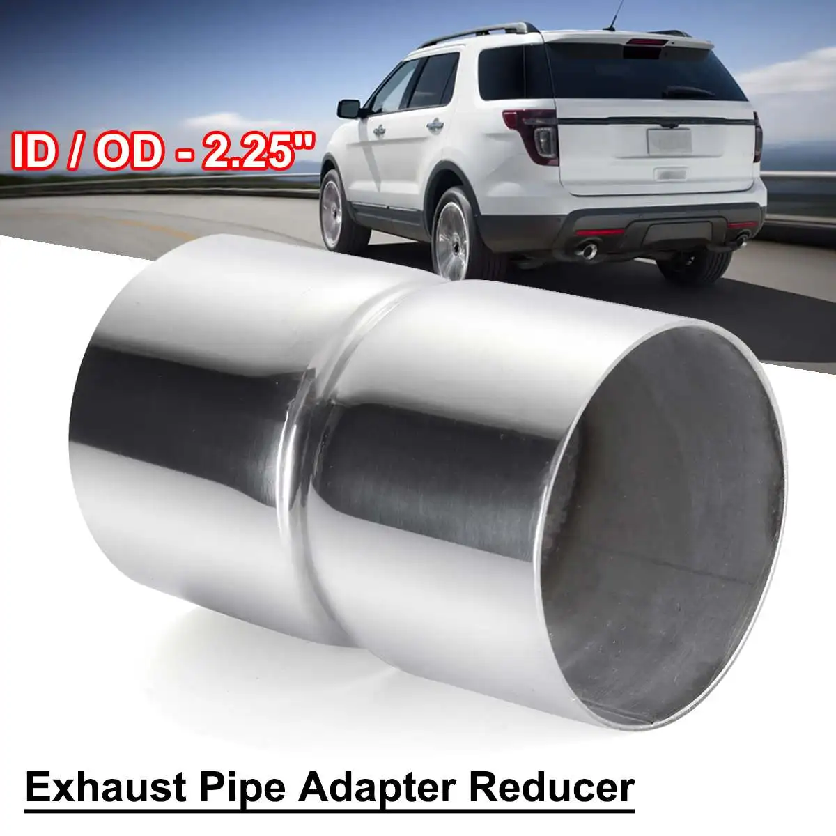 

Universal 57.2mm Inlet Outlet Car Silencer Exhaust Tail Pipes Tip Adapter Rear Muffler Tube Coupling Connector Reducer