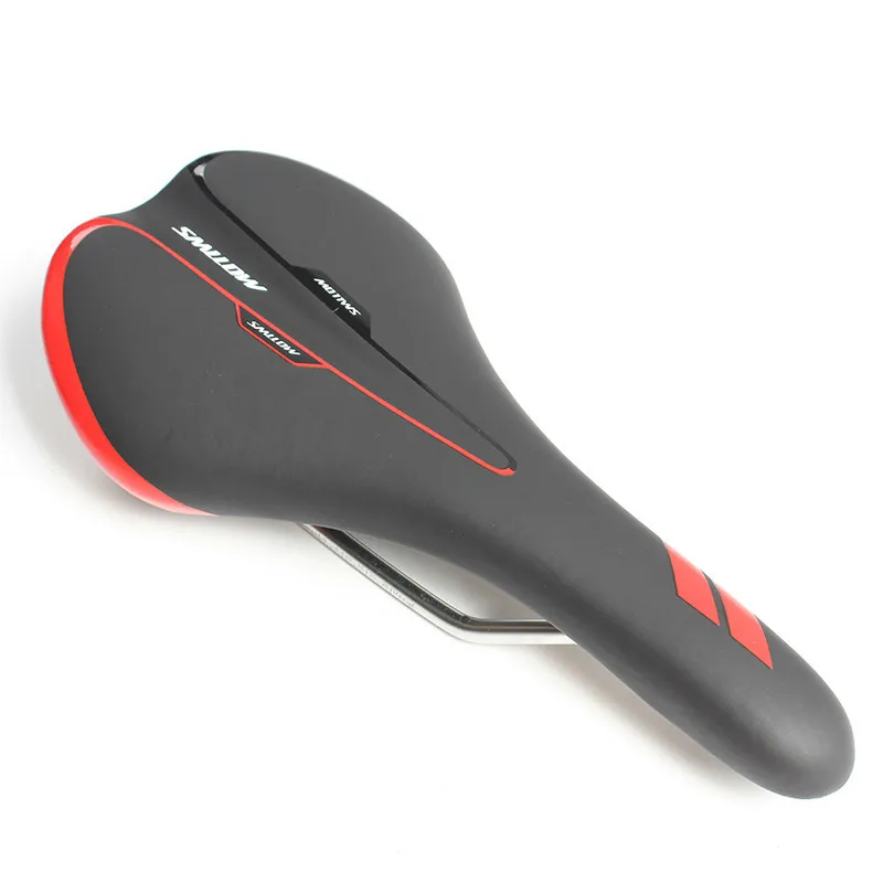 

SMLLOW Bicycle Saddle PU Soft Cushion Seat for Mountain Road BMX Bike Bicycle Ergonomics Design Saddle Breathable Black/Red