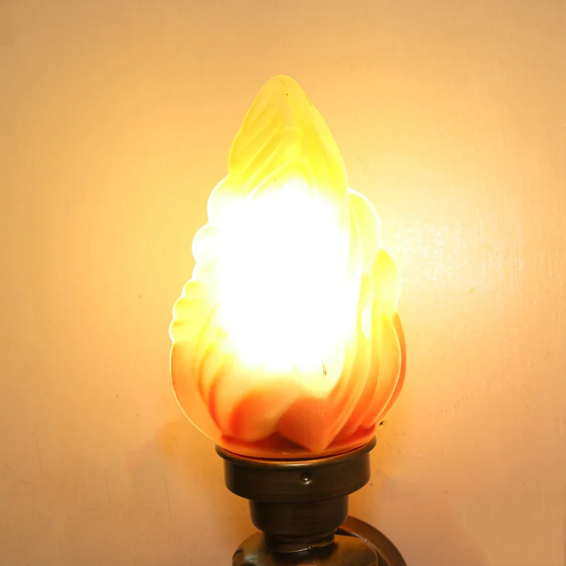  Creative Retro Industrial Torch Hand Wall Lamp Emulation Flame Effect Light for Restaurant Cafe Bar - 32993246251