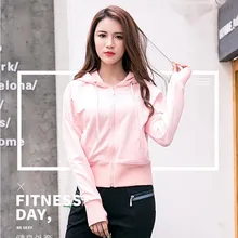 Женская хлопковая махровая Повседневная куртка на молнии, спортивная куртка для тренировок, спортивные куртки с отверстиями для большого пальца, базовая верхняя одежда, пальто