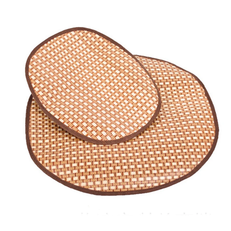 

Rattan Plaited Summer Pet Cool Mats Dogs Cats Sleeping Mat Bed Pets Cooling Pad Oval Grid Bamboo Antiseptic