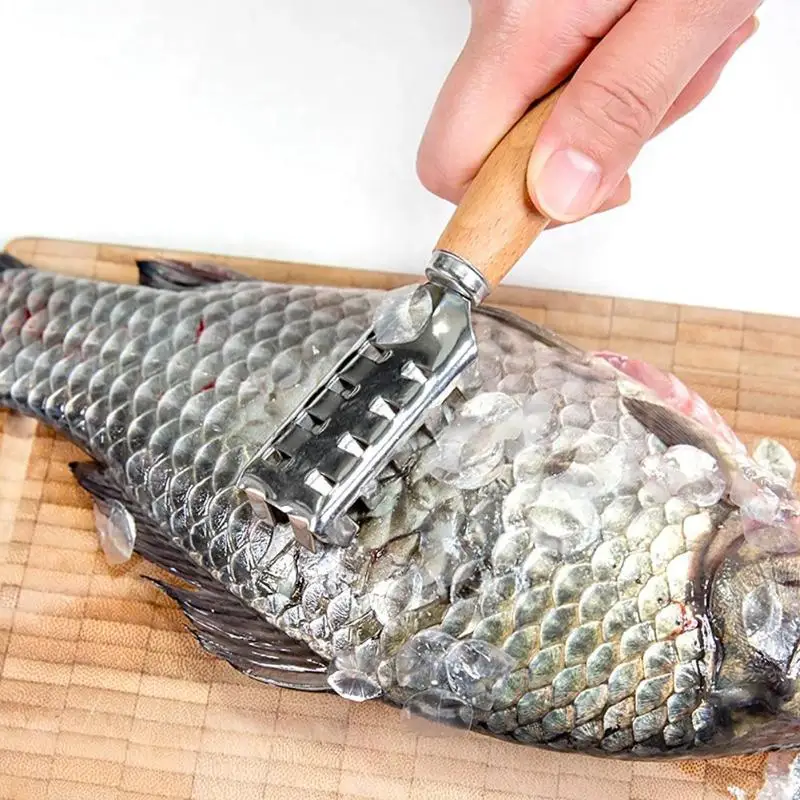 Нержавеющая сталь рыбья чешуя скребок морепродукты Кожи Овощечистка с