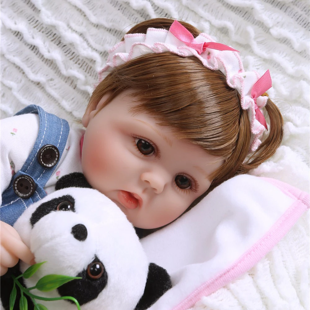 17 &quotсиликоновая кукла Reborn Baby Doll для девочек настоящая жизнь Реалистичная детей