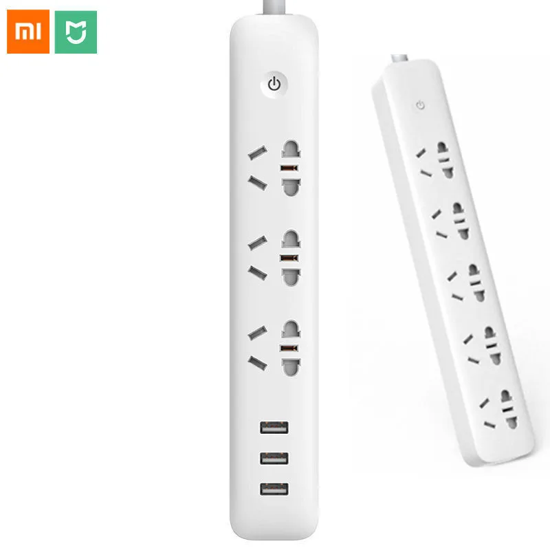 Умная розетка Xiaomi Qingmi быстрая зарядка 3 usb розетки Wi Fi приложение Беспроводное