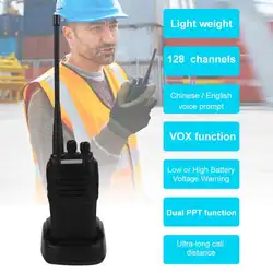 Портативный DC 7,4 В UV6 8 Вт портативные рации УКВ/VHF передачи Мощность PTT рация для ЕС Plug