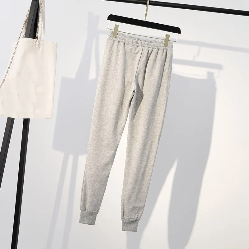 New Plus Size Women Long Harem Pants Casual Sequined Pants Streetwear High Waist Sporting