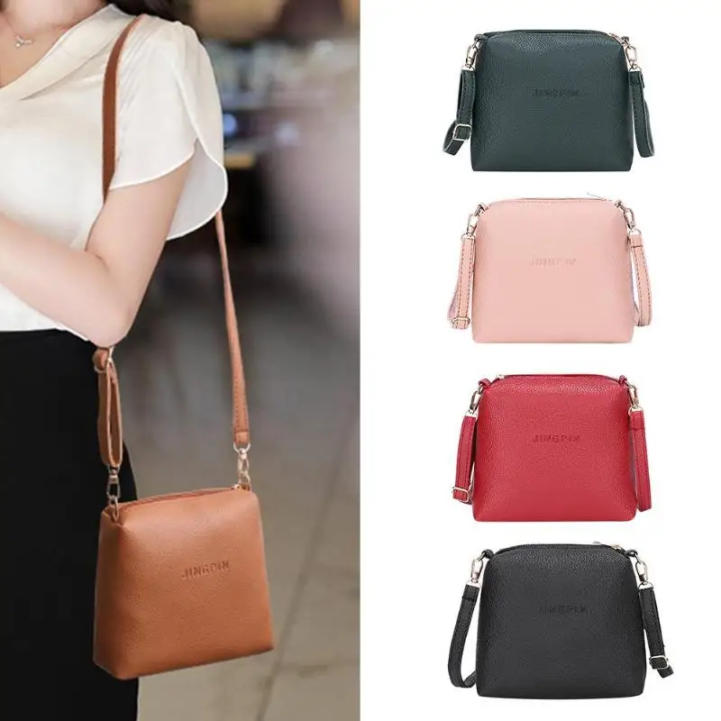 Women Handbags PU Leather Female Messenger Bags Smart Lady Casual Mini Shoulder Bag Crossbody Chain Bag