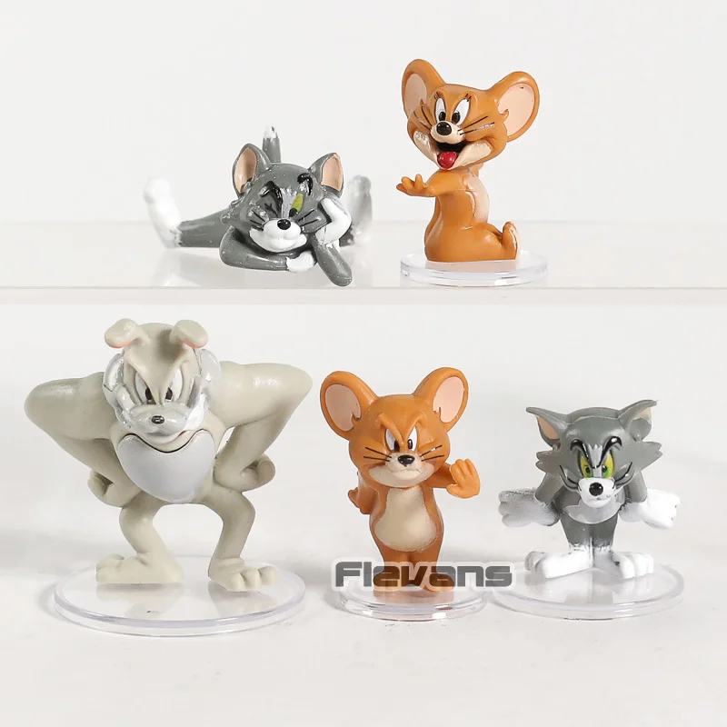 

Cartoon Tom & Jerry Cat and Mouse Mini PVC Figures Kids Toys Dolls 5pcs/set