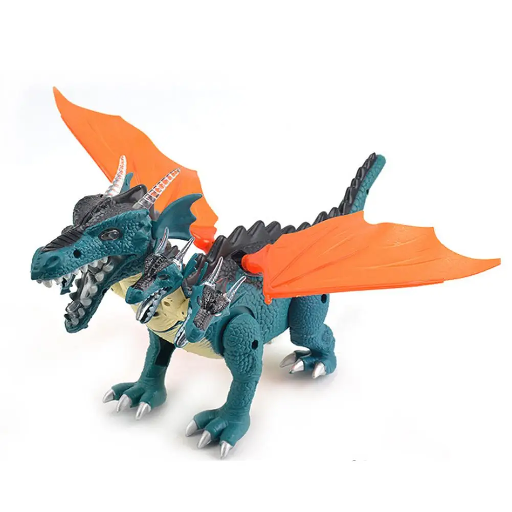 Электронный динозавр Домашние животные детские игрушки злой динозавр качающаяся голова свет глаза прогулки Настоящее движение