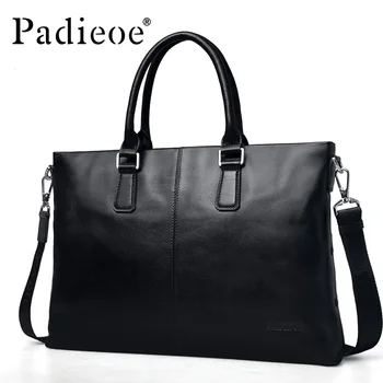 Padieoe men bag briefcase leather computer bag messenger handbag purses jobs genuine leather Padieoe men bag briefcase leather computer bag messenger handbag purses jobs genuine leather