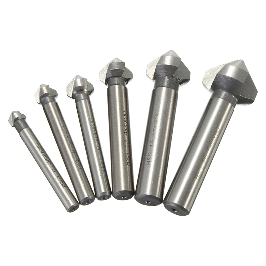 

6.3/8.3/10.4/12.4/16.5/20.5mm 3 Flute Countersink Drill Bit Round Handle 90 Degree Wood Steel Chamfer Cutter Tool