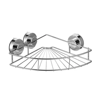 

Strong Sucker Bathroom Storage Rack Corner Shelf Sorting Rack Wall Mounted Shampoo Lotion Basket Rack