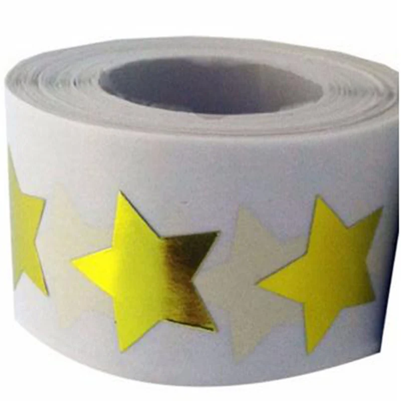 

Large Gold Star Shape Stickers 2 Inch Shiny Metallic Foil - Teacher Supplies 500 Pieceseasy apply and removable