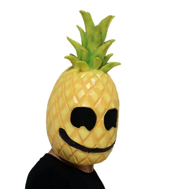 

Funny Pineapple Wig Halloween Dress Up Masquerade Decoration Silicone Creative Headgear Bar Birthday Festive Party Decoration